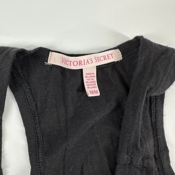 Victoria's Secret Black Sleeveless Dress Racer Back Jersey Dress with knotted - Picture 3 of 7